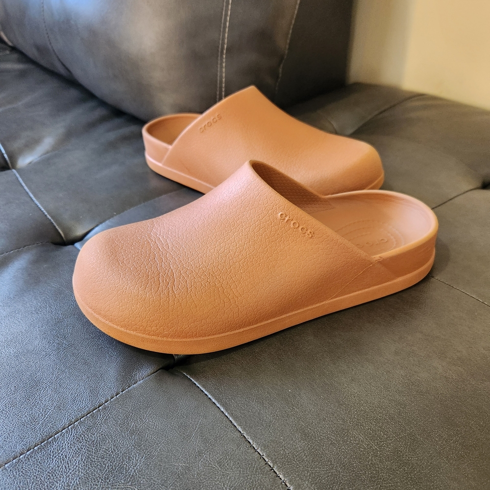 CROCS Women's Slip-On Clogs in Terracotta Orange